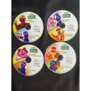 Shalom Sesame Street 4 DVD Set Grover Learns Hebrew Chanukah Shabbat Purim Discs